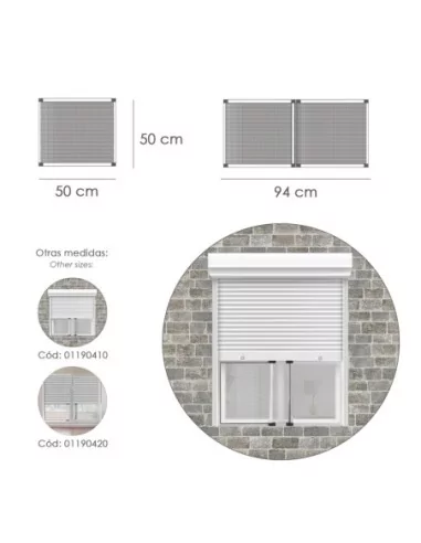 Marco Mosquitero Aluminio Extensible 50x 50/ 94 cm.