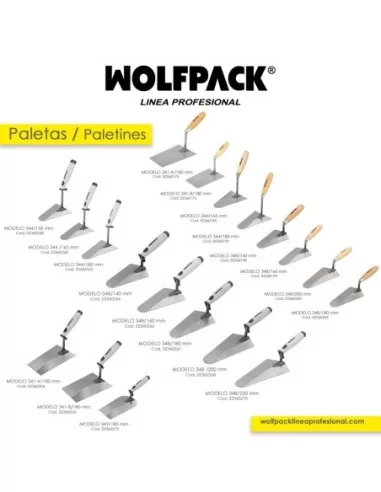 Paleta Wolfpack Plus Mango madera 344 165x120 mm.