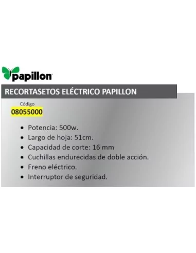 Recortasetos Papillon 500 w. Hoja 510 mm.