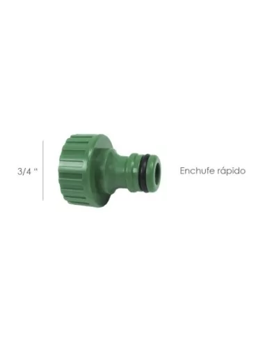 Adaptador Manguera Plastico 3/4 hembra Blister