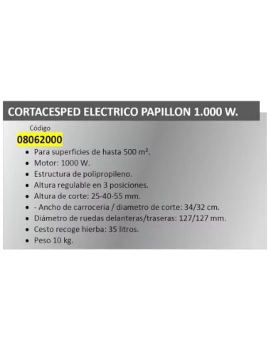 Cortacesped Electrico 1000 W.