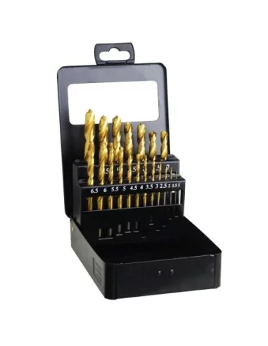 Estuche Brocas Hss Titanio 1-10 mm. 19 Piezas