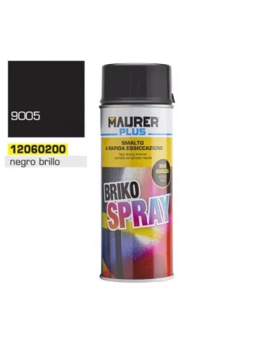 Spray Pintura Negro Brillo Profundo 400 ml.