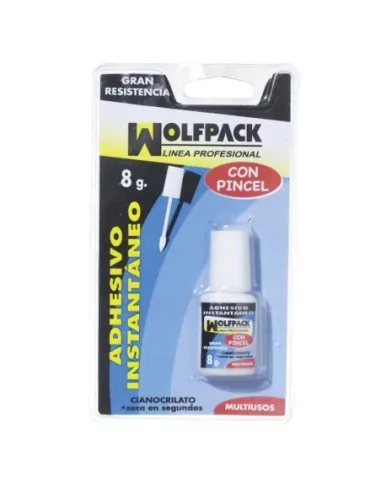 Pegamento Ciano Acrilato Wolfpack 8 Gramos Con Pincel