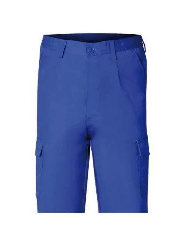 Pantalon De Trabajo Largo, Color Azul, Multibolsillos, Resistente, Talla 54