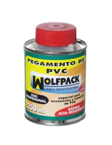 Pegamento PVC Wolfpack Con Pincel 250 ml.