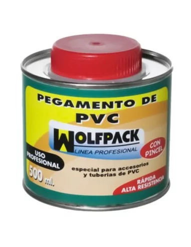 Pegamento Pvc Wolfpack Con Pincel 500 ml.