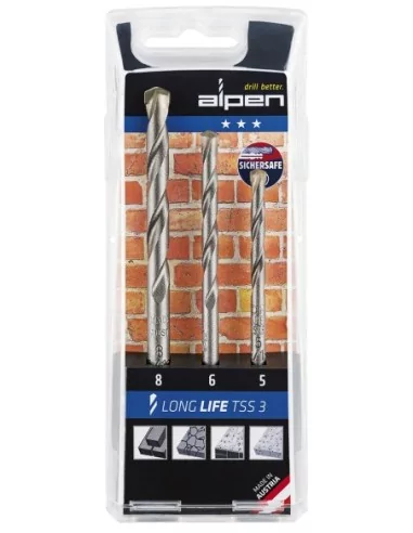 Estuche Brocas Alpen Widia Long Life 3 Piezas