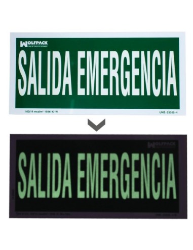 Cartel Salida De Emergencia 15x30 cm.