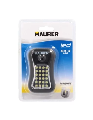 Linterna LED Multifunción A Pilas (3 AAA) 60 Lumenes 24+4 Leds Con Iman y Gancho