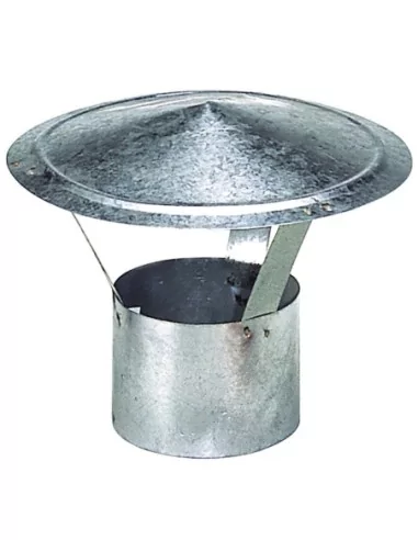 Wolfpack Sombrero Galvanizado para Estufa, Chimenea, Extracción de Humos, Para tubo Ø 150 mm.