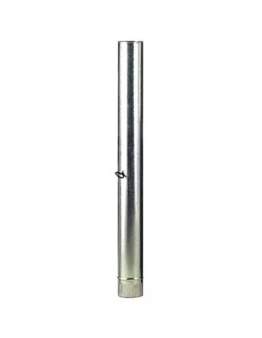 Wolfpack Tubo Estufa Acero Galvanizado Ø 100 mm, Ideal Estufas de Leña, Chimenea, Alta resistencia, Conducto Humos. Con Llave