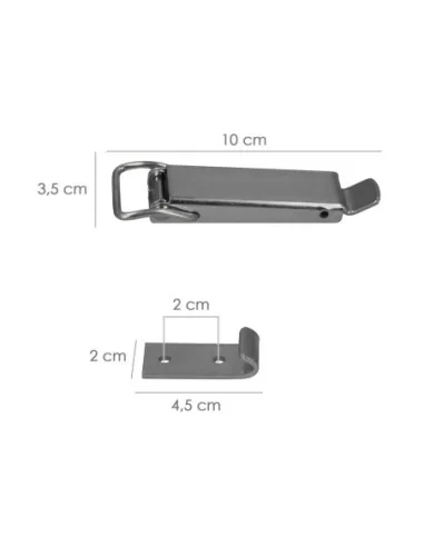 Cierre Caja Con Enganche Plano 100 mm. (Caja 25 unidades)