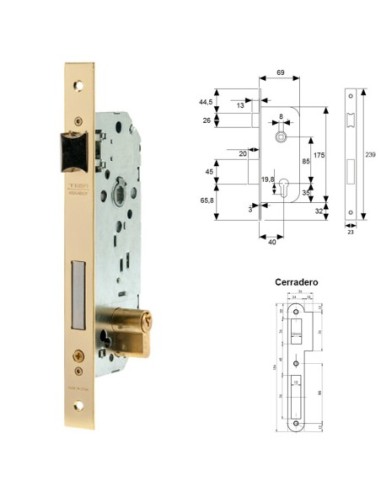 Cerradura Tesa 2030-hl/40