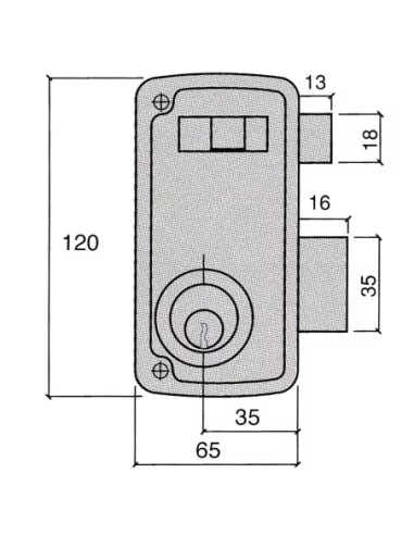 Cerradura Ucem 4056-a-hb/65/ Derecha