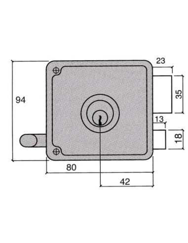 Cerradura Ucem 4125-hb/10/ Derecha