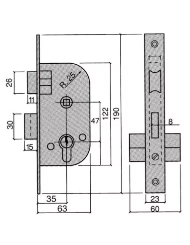 Cerradura Ucem 5134-hl/35