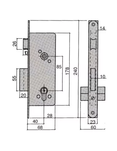 Cerradura Ucem 5255-hl/40