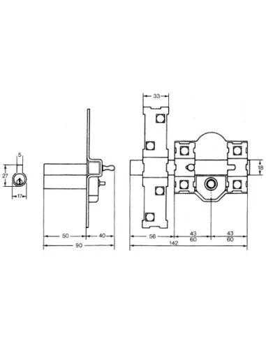 Cerrojo Fac 301-r/ 80-n