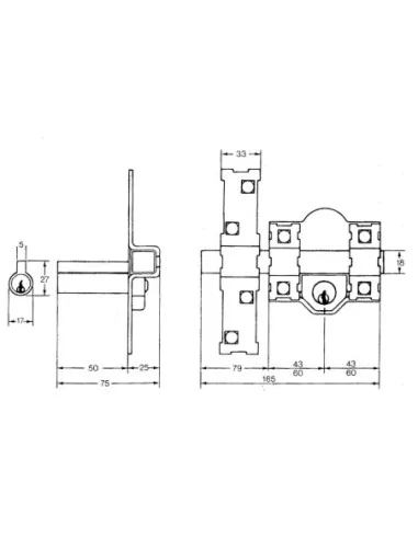 Cerrojo Fac 301-l/ 80-p