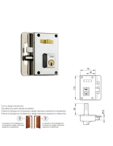 Cerradura Yale 10-hn/ Izquierda