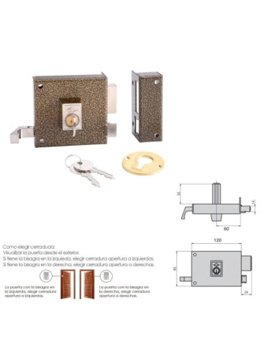 Cerradura Cvl 125a/ 12/he Derecha