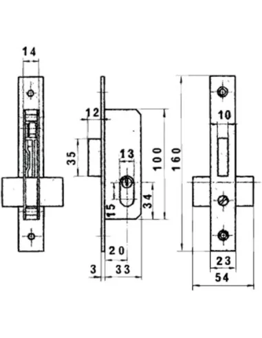 Cerradura Lince 5562n Hn/20 mm.