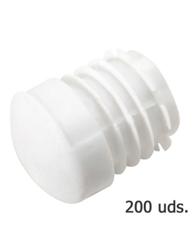 Contera Plastico Redonda Interior Blanca Para Tubo Exterior Ø 22 mm. Bolsa 200 Unidades