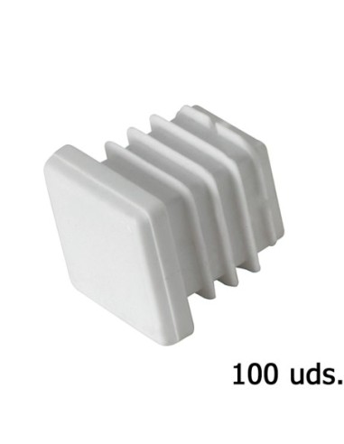 Contera Plastico Cuadrada 30x30 mm. Bolsa 100 Unidades