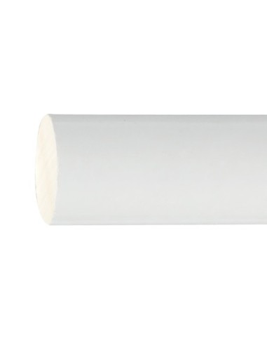 Barra Madera Lisa 1,5 Metros x 20 mm. Blanco