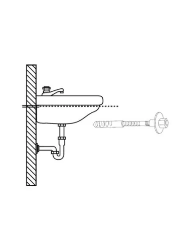 Kit Sanitario Fijacion Lavabo 10x110 mm. (2 Piezas)