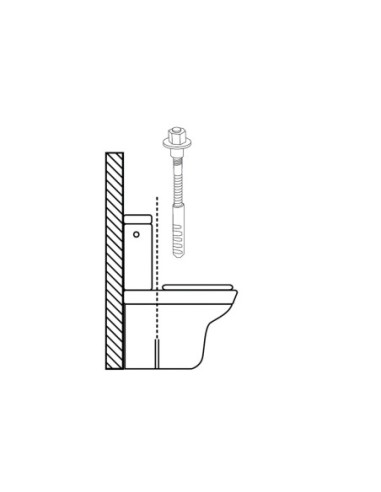 Kit Sanitario Fijacion Wc 5x75 mm. Bicromatado (2 Piezas)