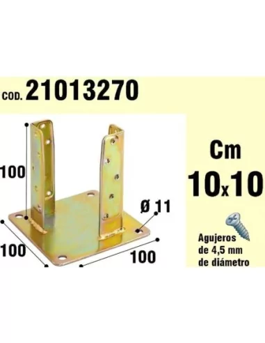 Soporte Para Madera Anclaje Bicromatado 100 mm.