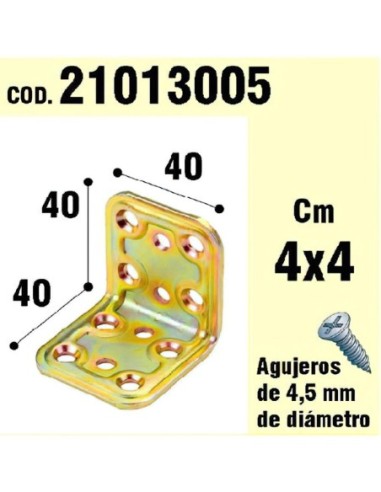 Soporte Para Madera Ángulo 40x40x40 mm.