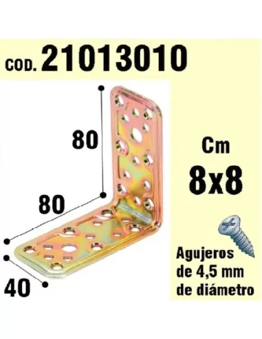 Soporte Para Madera Ángulo 40x80x80 mm.