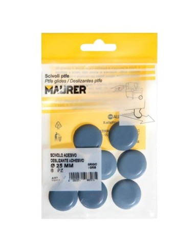 Deslizante Gris Ptfe Ø25 (Blister 8 Unidades)