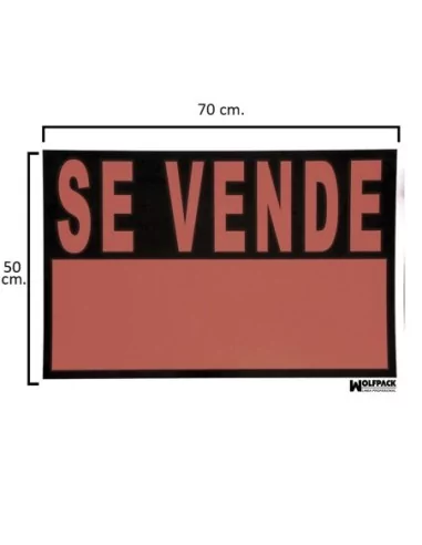 Cartel Se Vende 70x50 cm.