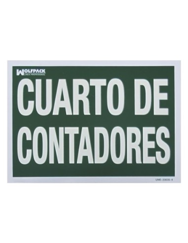 Cartel Cuarto De Contadores 30x21