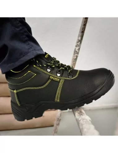 Botas Seguridad S3 Piel Negra Wolfpack Nº 42 Vestuario Laboral,calzado Seguridad, Botas Trabajo. (Par)