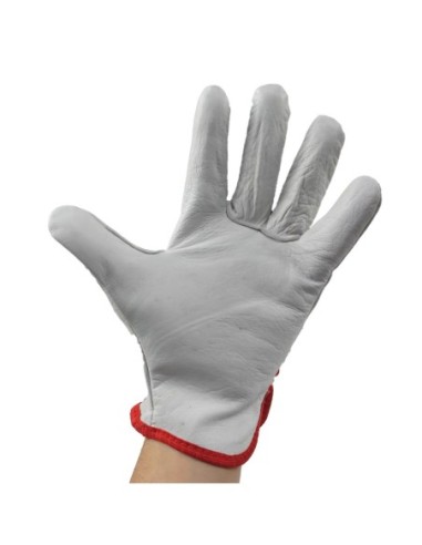 Guantes Piel FLOR 10" C/Colgador (Par)