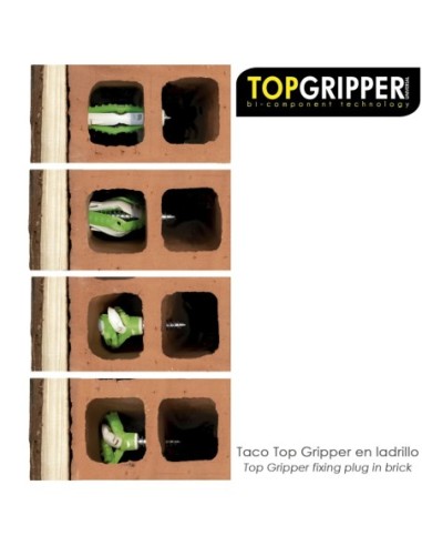 Taco Topgripper Bimaterial Ø 10 mm. (Caja 75 unidades) Taco Anclaje Universal, Taco Hormigon, Taco Pladur, Taco Ladrillo